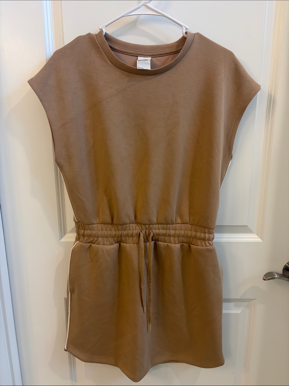 All in Motion Sleeveless Drawstring Waist Tunic Dress - Camel